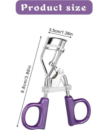 Metal Eyelash Curler Curl Up Lash Curler Long Lasting Eyelash Makeup Tool with Spring Assist Silicone Pad Lifted Eye Lash Curlers for Girls and Women Fits All Eye Shape(Purple) - Buy Online on SooperMarket.com