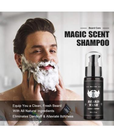 Houson Beard Care Set Gift for Men | 30ml Beard Oil 60ml Shampoo Balm Brush & Comb | Ideal for Beginners & Professionals - Buy Online on SooperMarket.com