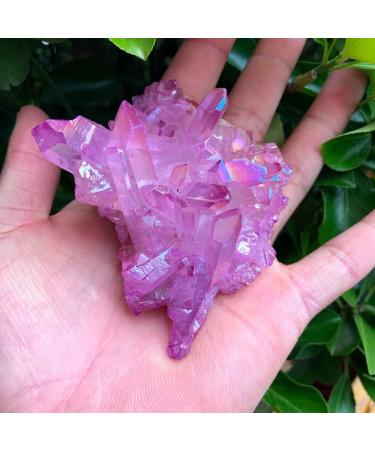 Natural Crystal Rough 85g Bonito roxo chama Aura Cristal de quartzo Cluster Specimen - Buy Online on SooperMarket.com