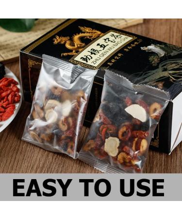 KYKHT Ginseng Five Treasures Tea Kidney Tea Kidney Tea Formula Ginseng Five Treasure Tea Men s Essentials Kidney Tea Liver and Kidney Care Tea Tonify Kidney for Men (1PCS) - Buy Online on SooperMarket.com