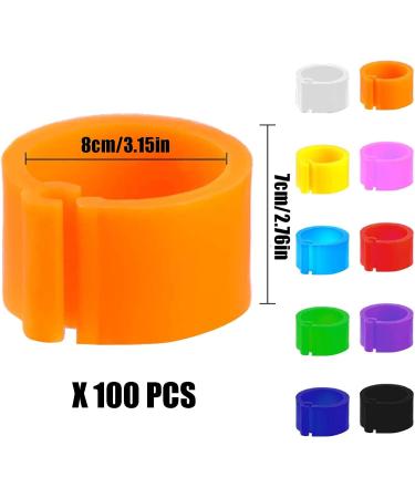 100 Bird Identification Rings - Pigeon Footrings Parrot Leg Bands & Poultry Marking Tape - 8mm Clamping Rings for Chickens Quail & More - Buy Online on SooperMarket.com