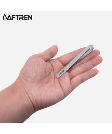 Wide Grip Slant Tweezers - German Stainless Steel - Hand-Filed Slanted Tips for Ultra-Precision - Tweezers for Eyebrows and Nose/Ear/Facial Hair - Professional Grade - Buy Online on SooperMarket.com