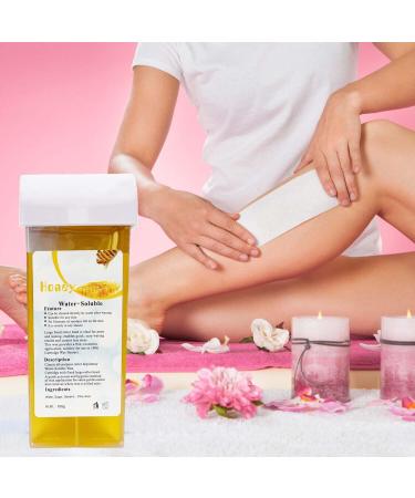 1 Honey Wax Cartridge With 50 Paper Waxing Strips Kit Sugar Cartridges Warm Paste Pack ROLL-ON Hot Wax Roller Hair Removal Depilatory 100ml Waxing Hot Rolling Soft Gentle Remover - Buy Online on SooperMarket.com