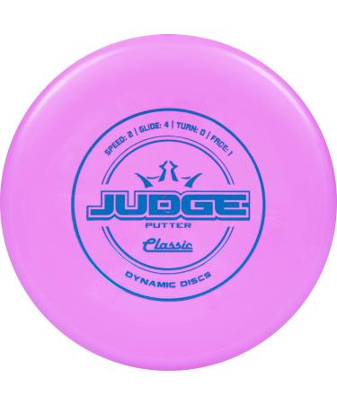 Dynamic Discs Classic Judge Disc Golf Putter | Throwing Frisbee Golf Putter | Stable Disc Golf Flight | Beaded Disc Golf Putter | Stamp Colors Will Vary Pink