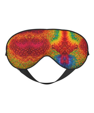 Tie Dye Hippies Soft Sleep Eye Mask Female Breathable Eye Patch Perfect for Travel and Relaxation