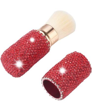 XhuangTech Bling Make Up Brush Crystal Makeup Travel Brushes Blusher Rhinestone Cover Foundation Highlight Blush Cosmetic Tools (Red) - Buy Online on SooperMarket.com