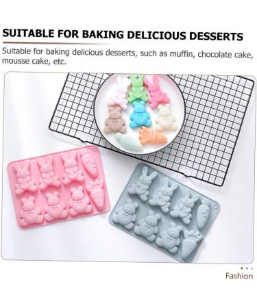Alipis 2pcs Silicone Cake Mold Clay Molds Candy Molds Easter Themed Molds DIY Baking Moulds Candy Decor Baking Accessory Silicone Molds Crystal Cupcake Chocolate Accessories Silica Gel - Buy Online on SooperMarket.com