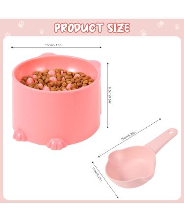 Heyu-Lotus Raised Cat Bowl Cat Bowls with Stand Tilted Elevated Cat Slow Feeder Cat Food Bowls Ergonomic Cat Feeding Bowls Cat Food Water Bowl Cat Dishes Raised Cat Feeder - Buy Online on SooperMarket.com