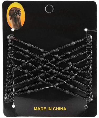 Magic Hair Comb Accessories for Women Girls Black Stretchable Beading Double Slide Combs (Black) - Buy Online on SooperMarket.com