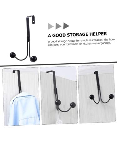 Cabilock 3pcs Wrought Iron Hook Heavy Duty Clothes Rack Door Hanger for Hanging Coat Door Coat Hook Jacket - Buy Online on SooperMarket.com