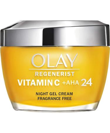 Olay Vitamin C + AHA24 Night Gel Face Cream With Vitamin C AHA & Niacinamide For Bright And Even Skin Tone 50ml Single