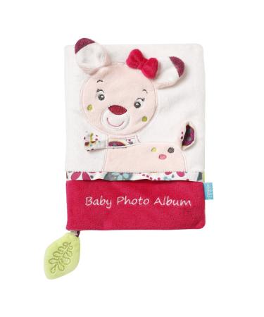 Fehn Baby Photo Album Rehkitz - Memory Book Photo Book To design and feel made of fabric - Baby album toys for birth for babies and children from 0+ months to the faces + names remember