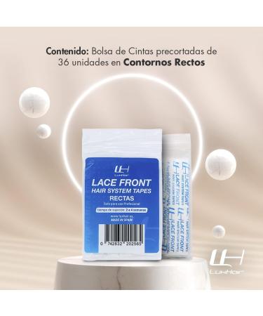 Adhesive Tape for Wigs and Lace Front Prosthetics - Double-Sided and Gentle - High Adhesive Power - Strong and Extra Firm Hold for up to 4 weeks - Straight Contours - 36 Units - LuxHair - Buy Online on SooperMarket.com