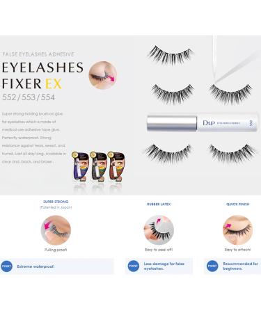 Buy Eyelashes Fixer Glue EX 554 Brown - Super Strong Waterproof Adhesive Japanese Medical Grade Sweat Resistant for Perfect Eye Makeup & Double Eyelid - Buy Online on SooperMarket.com