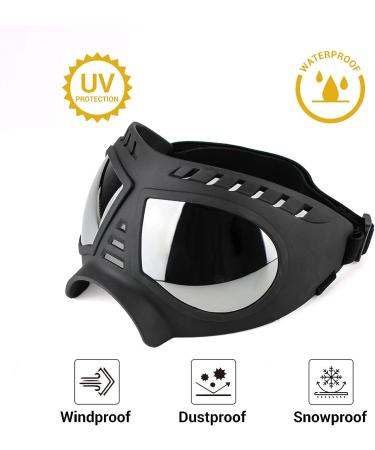 Medium to Large Breed Dog Sunglasses | Sun & Wind Protection Goggles for Outdoor Sports | Black - Buy Online on SooperMarket.com