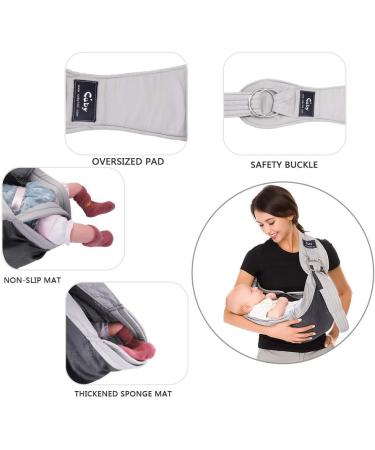 CUBY Portable Breathable Baby Wrap Sling | Quick Dry 3D Mesh Fabric | Adjustable Newborn to Toddler Carrier | Kangaroo Grey - Buy Online on SooperMarket.com