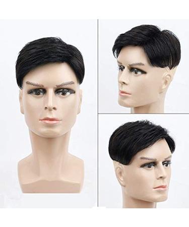 Blue Wig Toupee for Men | Human Hair V-Looped Hairpieces - Ultra Thin Skin 16x18cm & 18x20cm - Buy Online on SooperMarket.com