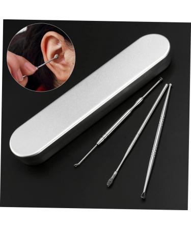 3pcs Stainless Steel Ear Cuffs Ear Cleaner Set with Ear Wax Remover - Silver - Buy Online on SooperMarket.com