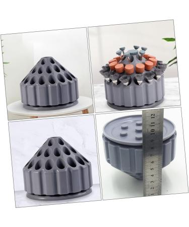 Healeved 1pc Grinding Head Storage Box Rotary Tool Nail Implements Nail File Bits Manicure Tools Holder Acrylic Display Risers Nails Nail Drill Organizer Holder Pe Base Cellular To Rotate - Buy Online on SooperMarket.com