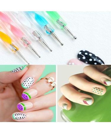 10Pcs Professional Nail Art Dotting Pens Set for Manicure - DIY Nail Art Tools - Buy Online on SooperMarket.com