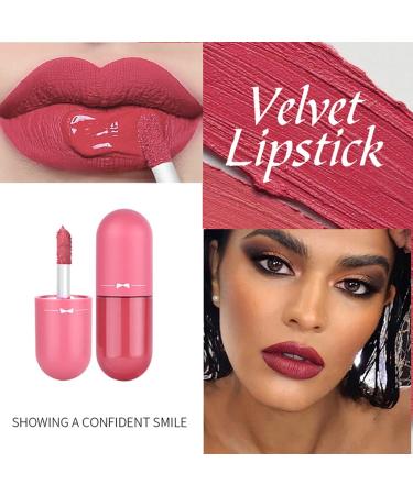Korean Lip Gloss Mini Lip Tint Stain Set - Long Lasting & High Pigment - 5 Colors - Moisturizing Velvet Lip Tint - Matte Liquid Lipstick - 2 Fl Oz - Buy Online on SooperMarket.com
