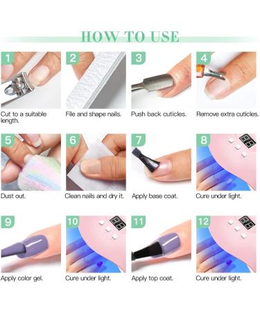 MEET ACROSS 12pcs Gel Nail Polish Set - Winter Series | Shimmer Nail Art Design | UV LED Lamp Kit for Women | Manicure Salon Gifts | 8 ml-0.28FL.OZ - Buy Online on SooperMarket.com