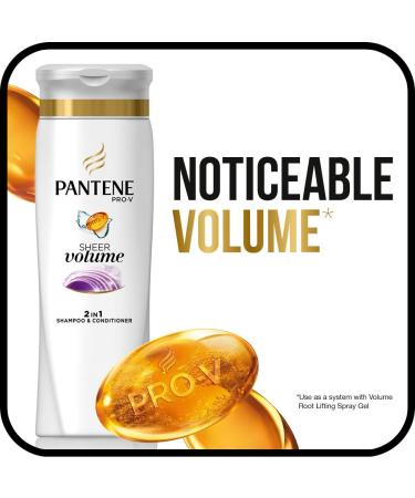 Buy Pantene Pro-V 2 in 1 Shampoo & Conditioner for Sheer Volume with Collagen - 12.6 oz | International Shipping Available - Buy Online on SooperMarket.com