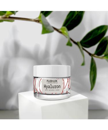 Floslek |HYALURON Anti-Wrinkle Day Cream | Anti-aging Treatment | Moisturizes and Protects the Skin | Hyaluronic Acid and Prebiotics | Daily Care | 50 ml - Buy Online on SooperMarket.com