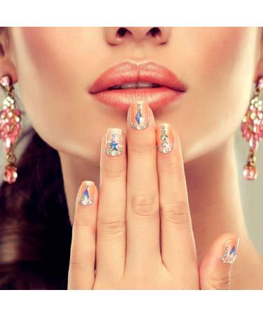 DIY Nails Rhinestones Nail Art Cosmetics Clothes Design Jewels Diamond Accessories Style4 nail rhinestones kit - Buy Online on SooperMarket.com