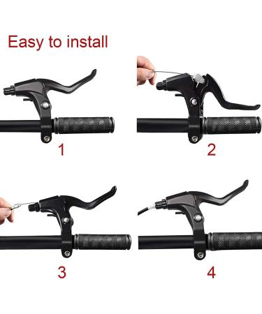 Lomodo 6 Piece Bicycle Brake Accessories Set - Aluminium Alloy Brake Levers, Handle Bars, Brake Wires, V Brake Set for Mountain/Road/MTB Bike - Buy Online on SooperMarket.com