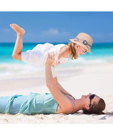 Integrity.1 Girls Summer Sun Hat & Small Bag Set - Milky White Flower Visor & Straw Hat for Kids - Buy Online on SooperMarket.com