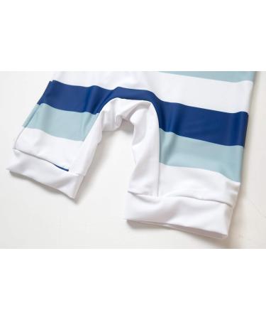 BONVERANO Baby Boys Swimsuit UPF 50+ Long-Sleeve Zipper One Piece - Stripe 2, 12-18 Months - Buy Online on SooperMarket.com