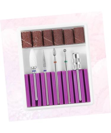 POPETPOP 2 Sets Nail Art Equipment Nail Bits Nail Drill Bits for Acrylic Nail Polish Accessories Drill Bits for Nails Manicure Drill Bits Pedicure Bits Nail Gel Electric Head Purple 6.5x5.5cmx2pcs Purplex2pcs - Buy Online on SooperMarket.com
