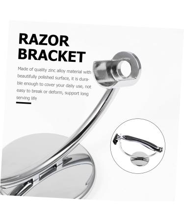 Angoily 2 pcs Stainless Steel Razor Holder - Decorative Bathroom Gift | Durable Zinc Shaving Stand - Buy Online on SooperMarket.com