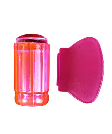 Nail art stickers for women party decoration nail stamp removable works of art with scraper silicone seal nail stamp pressure tips tool for manicure red
