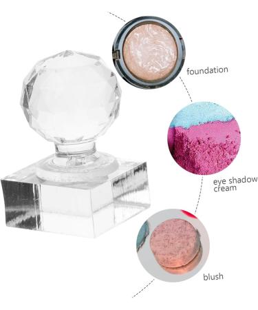 Baluue Eye Shadow Plate Pressed Powder Stamper Mini Eyeshadow Press Tool Eyeshadow Tool Transparent Acrylic 3.00X1.85X1.85CM Transparent - Buy Online on SooperMarket.com