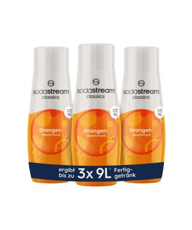 SodaStream syrup 3x orange 1 bottle makes 9 liters of ready-to-drink beverage prepared in seconds and always fresh 3x 440 ml