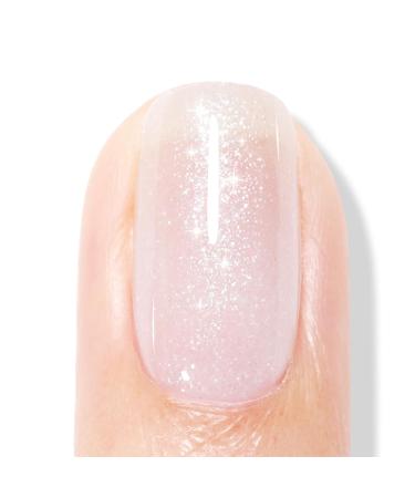 AILLSA White Glitter Gel Nail Polish - Shimmer Silver Nude Color Translucent Jelly for Nail Salon & Home | 0.51 Fl Oz - Milky Sparkle Soak Off UV Gel - Buy Online on SooperMarket.com