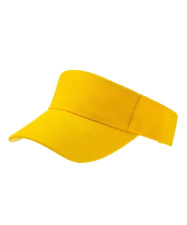 AIDIER Children's Visor Cap Sun Hat 4-10 Years Boys Girls Sun Protection Sun Visor Child Running Visor Golf Tennis Cap with Sun Visor Peaked Cap Baseball Cap Baseball Cap Beach Summer Hat One Size Yellow