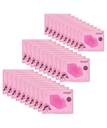 30 Pieces Collagen Crystal Lip Masks  Collagen Lip Pads for Moisturizing & Reducing Chapped  Smoothing Lip Fine Lines-Lip  Anti-Aging & Wrinkles Lip Patches  Remove Dead Skin  Plump Your Lips Pink