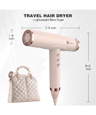 Buy Slopehill 2000W Ionic Hair Dryer - Professional Lightweight Pink Blow Dryer for Women | High Speed Salon Quality Travel Hairdryer - Buy Online on SooperMarket.com