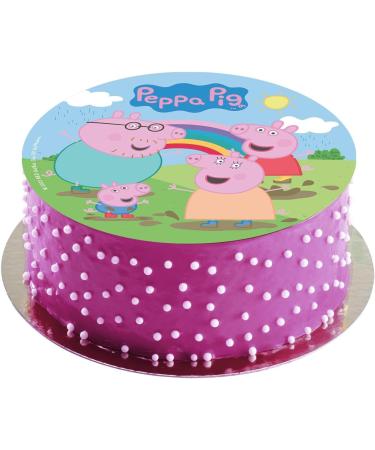 dekora Peppa Pig Wafer Disc for Cake Edible Cake Topper for Children's Birthday Cake Round 20 CM - Buy Online on SooperMarket.com
