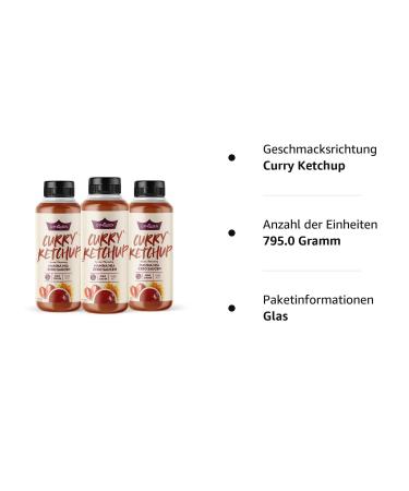 Gymqueen Mamma Mia Zero Sauce 3x265ml - Low-Calorie Fat-Free Sugar-Free Curry Ketchup for Salads & Dishes - Vegetarian & Lactose-Free - Buy Online on SooperMarket.com