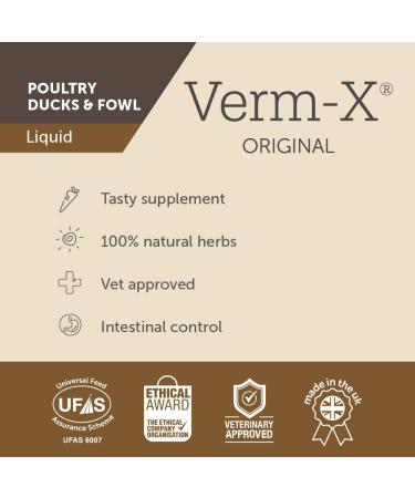 Verm-X Liquid Poultry & Fowl Internal Parasite Control 250ml - Natural Solution for Healthy Birds - Buy Online on SooperMarket.com