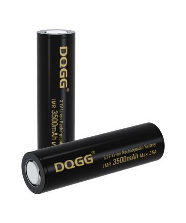 18650 Rechargeable Battery 3500mAh 3.7Volt Flat Top 2 Pack Large Capacity 18650 35A Batteries for Headlamp Led Flashlight