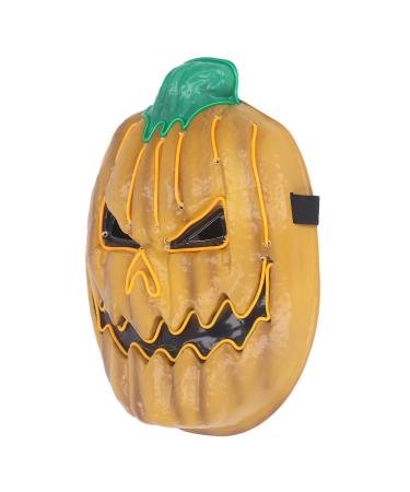 Topyond LED Pumpkin Mask Pumpkin Light Face Cover Scary Pumpkin Adjustable Glowing Facial Cover for Halloween Party Cosplay Decoration