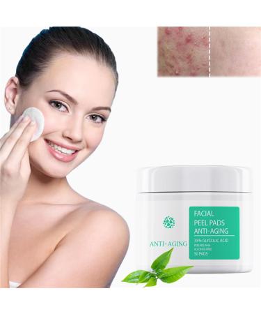 Glycolic Acid Pads 35% Glycolic Acid Peel Pads Exfoliating and Resurfacing Peel Face Wipes for Face & Body with Vitamins B5 Tea Tree Oil Minimizes Pore Appearance & Uneven Skin Tone (1Pcs 2.82oz) 1Pcs 2.82 Ounce