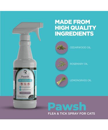 RAPIDTUFF Pawsh Flea & Tick Control Spray for Cats - Natural Prevention with No Side Effects - Buy Online on SooperMarket.com