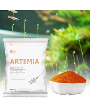 JUNNOTI 60G Aquarium Hatching Fish Food Artemia Shelling Eggs Brine Shrimp Shelling Eggfood for Feeding Baby Fishes - Buy Online on SooperMarket.com