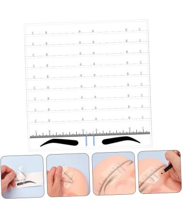 Housoutil 50pcs Eyebrow Positioning Ruler Stickers Eyebrow Template Eyebrow Positioning Tool Disposable Suite - Buy Online on SooperMarket.com